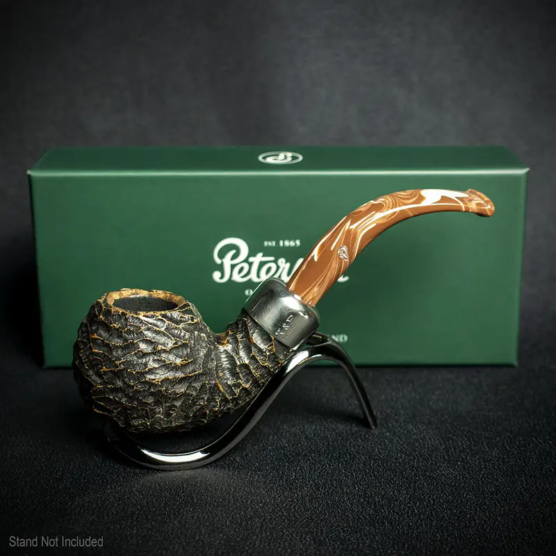 Peterson Of Dublin Derry Rusticated Briar Smoking Pipe - Shape Xl02 - 9Mm 2