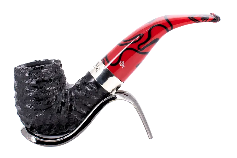 Peterson Of Dublin Dracula Rusticated Briar Smoking Pipe - Shape Xl90 1