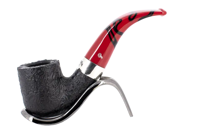 Peterson Of Dublin Dracula Sandblasted Briar Smoking Pipe - Shape No.01 1