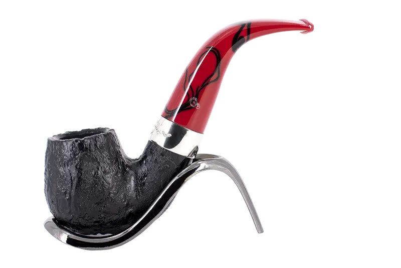 Peterson Of Dublin Dracula Sandblasted Briar Smoking Pipe - Shape No.221 1