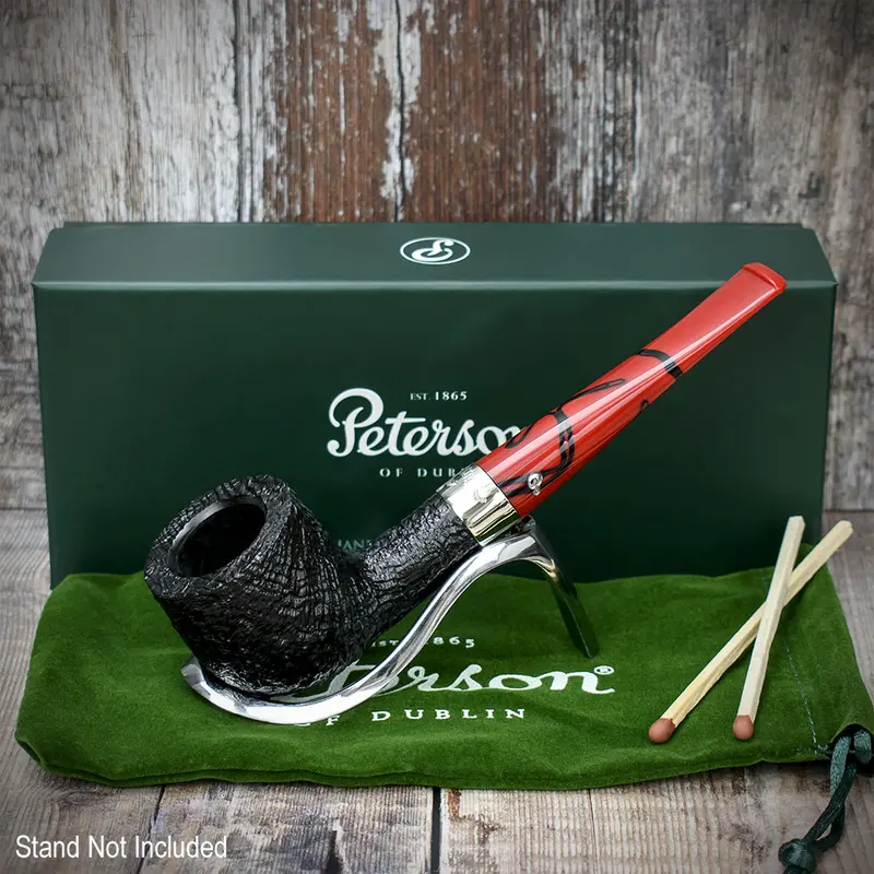 Peterson Of Dublin Dracula Sandblasted Briar Smoking Pipe - Shape No.606 1
