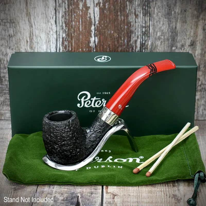 Peterson Of Dublin Dracula Sandblasted Briar Smoking Pipe - Shape No.69 1
