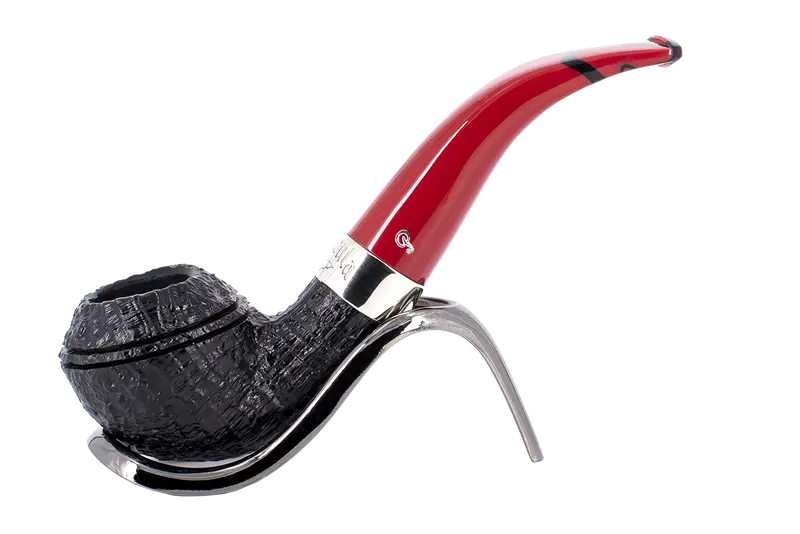 Peterson Of Dublin Dracula Sandblasted Briar Smoking Pipe - Shape No.999 1