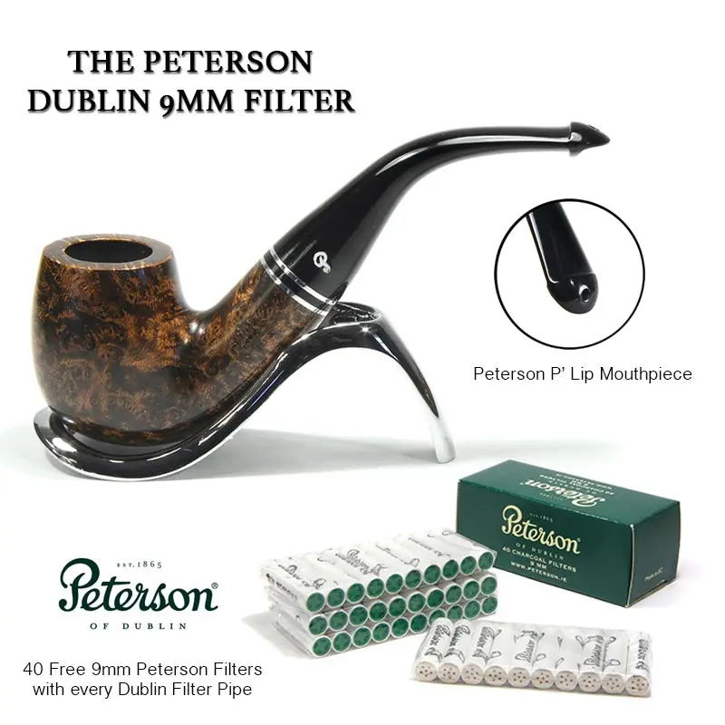 Peterson Of Dublin Dublin Briar Smoking Pipe - Shape No.221 - 9Mm 1