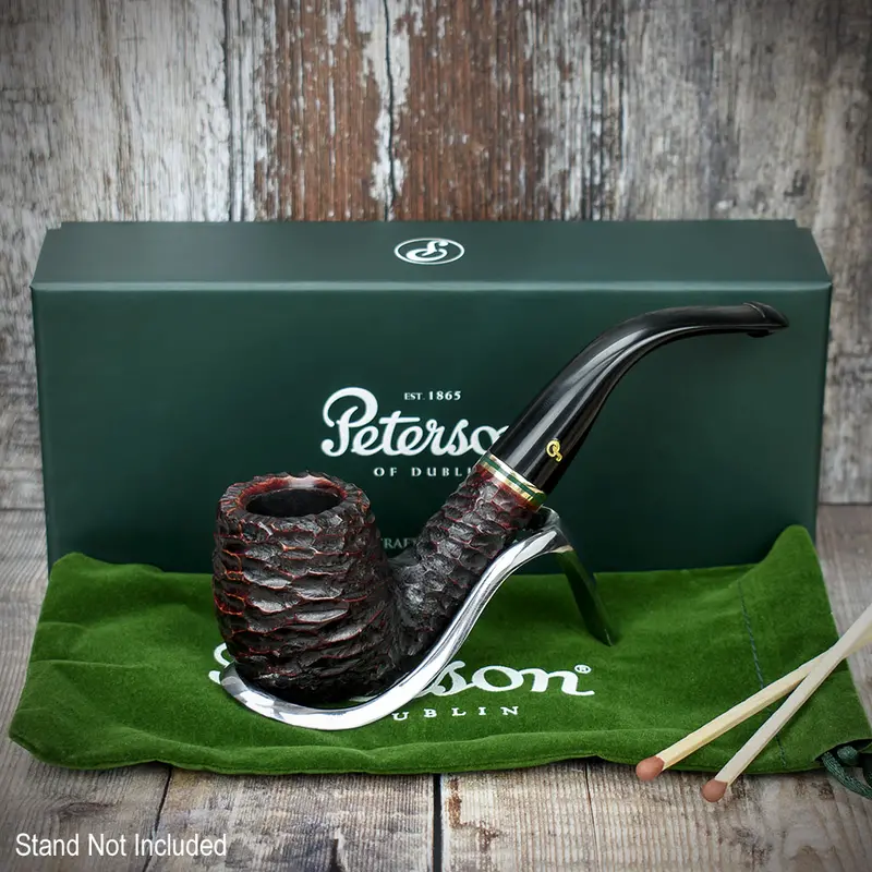 Peterson Of Dublin Emerald Rusticated Briar Smoking Pipe - Shape 69 - 9Mm 2