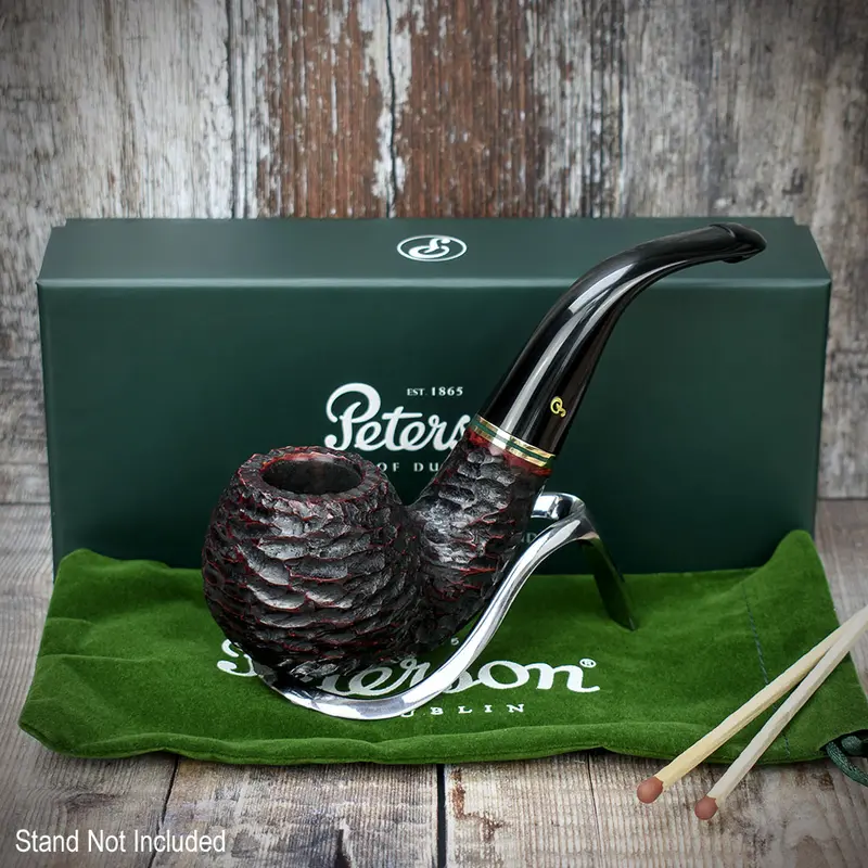 Peterson Of Dublin Emerald Rusticated Briar Smoking Pipe - Shape Xl02 - 9Mm 2