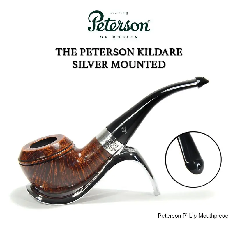 Peterson Of Dublin Kildare Silver Mounted Briar Smoking Pipe - Shape No.999 - 9Mm 1