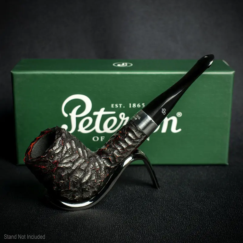 Peterson Of Dublin Rusticated Pub Briar Smoking Pipe - Large Billiard 2