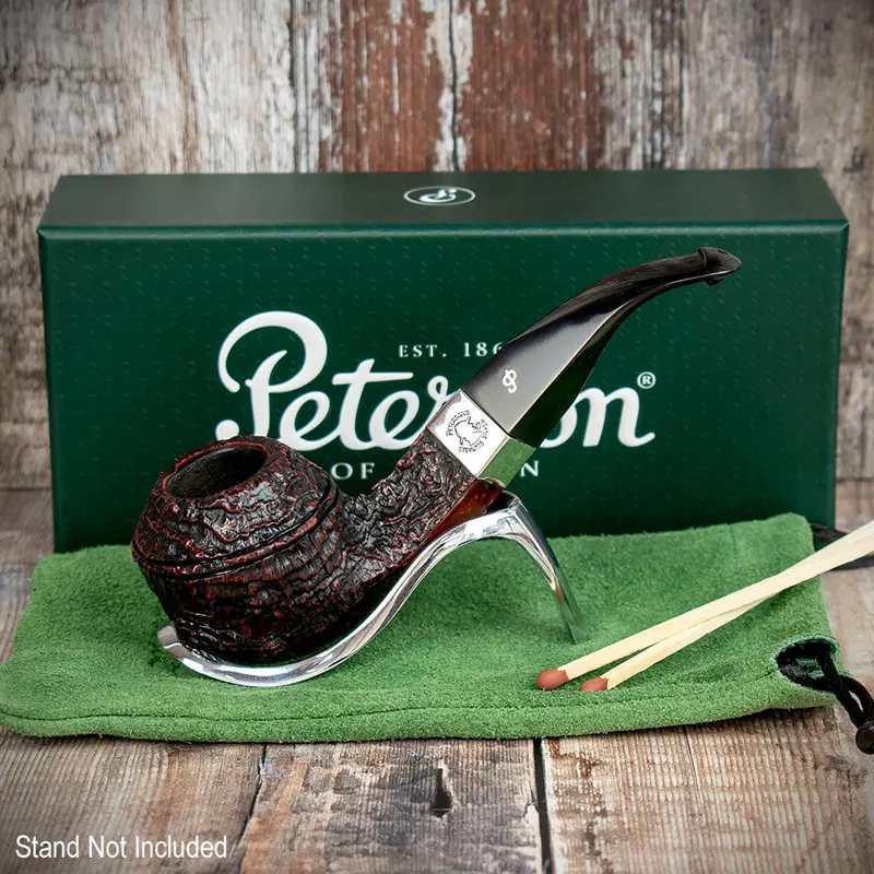 Peterson Of Dublin Sherlock Holmes Briar Smoking Pipe - Red Sandblast Squire 1
