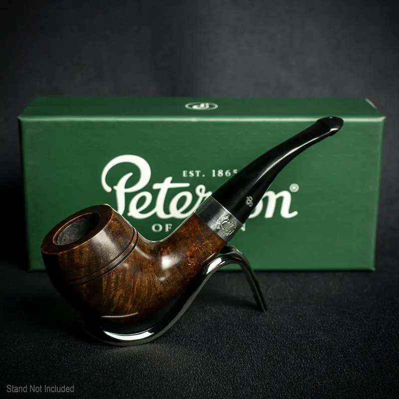 Peterson Of Dublin Sherlock Holmes Dark Series Briar Smoking Pipe - Deerstalker Smooth 2