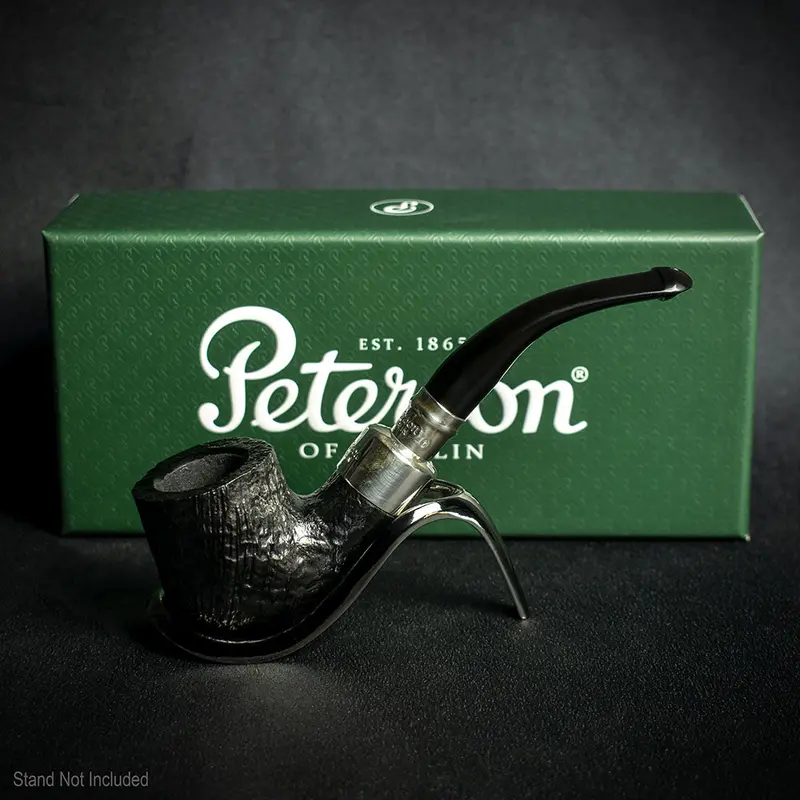 Peterson Of Dublin System Spigot Sandblasted Briar Pipe - Shape 301 2