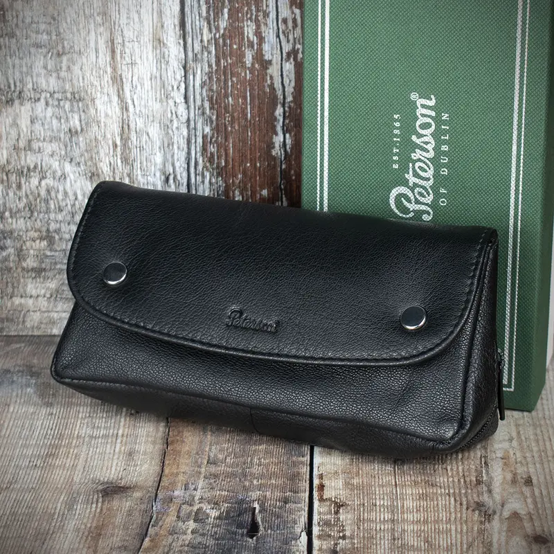 Peterson One Pipe Combination Pouch - Press Stud Black (Pou-135) 1