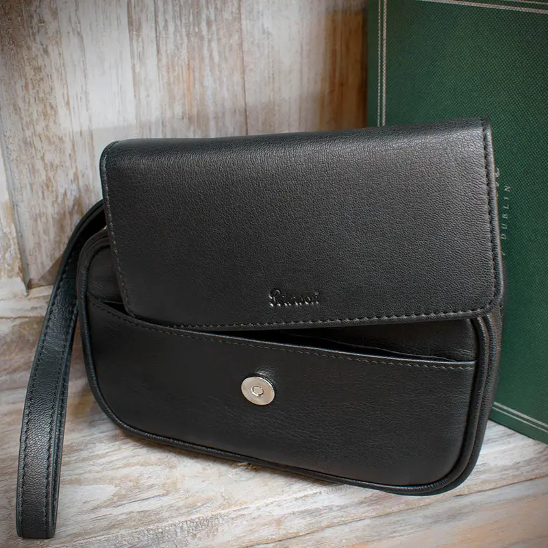 Peterson Two Pipe Combination Pouch - Zipped Black (Pou-133) 2