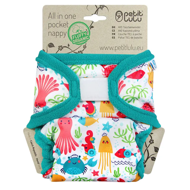 Petit Lulu Aio Pocket Nappy H&L - Lagoon 1