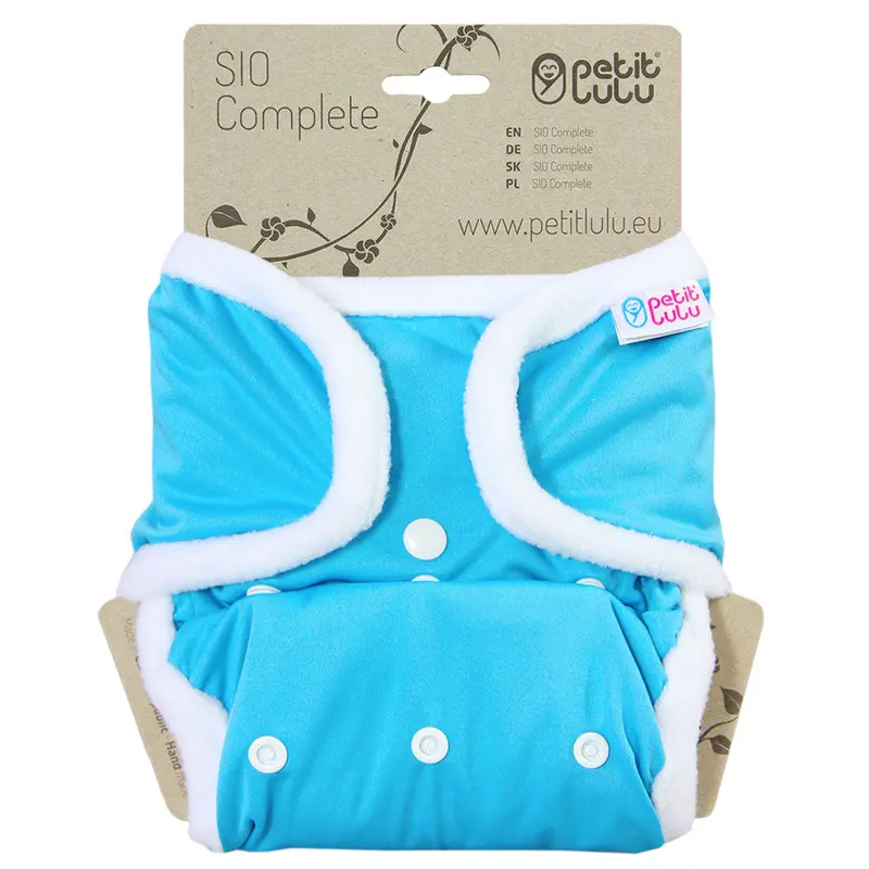 Petit Lulu Sio Complete Nappy Snaps - Blue 1