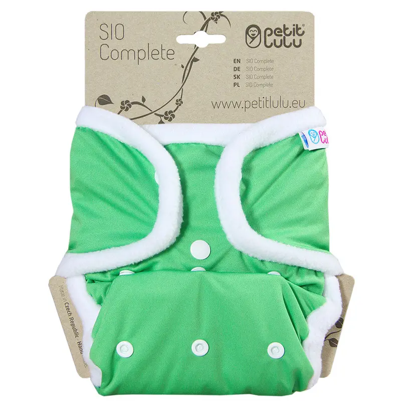 Petit Lulu Sio Complete Nappy Snaps - Green 1