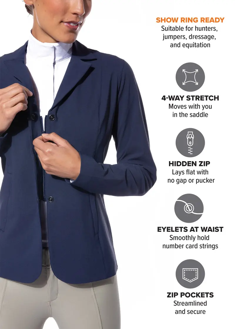 Petite Stretch Competitor Show Coat - 3 Snap 3