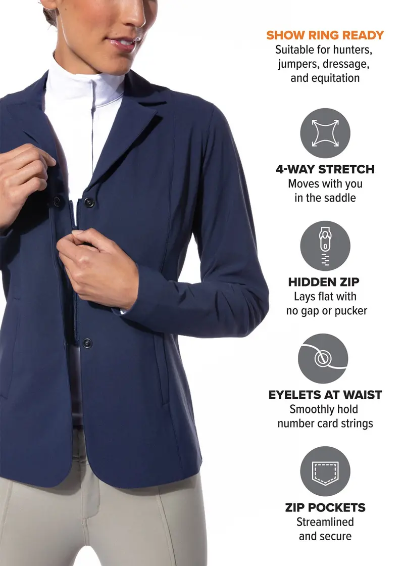 Petite Stretch Competitor Show Coat - 4 Snap 10