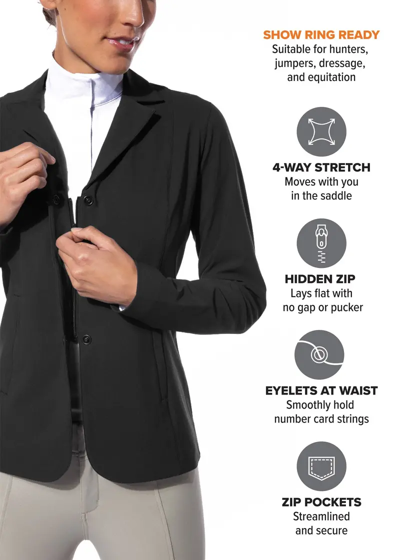 Petite Stretch Competitor Show Coat - 4 Snap 4