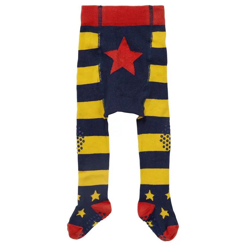 Piccalilly Blue + Yellow Stripe Baby Crawler Leggings 1