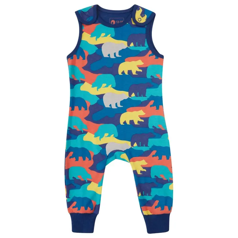 Piccalilly Camo Bear Dungarees 1