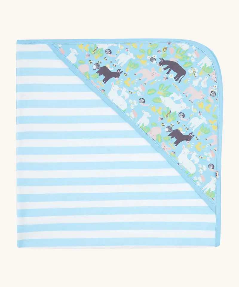 Piccalilly Country Friends Hooded Baby Blanket 1