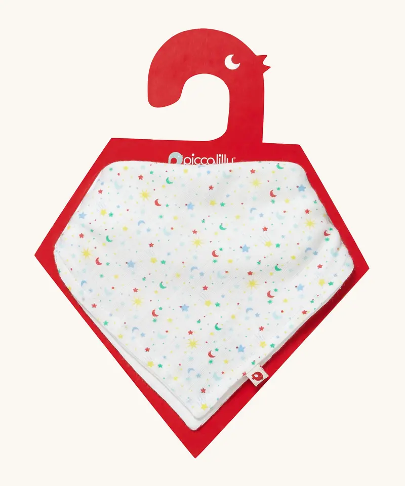 Piccalilly Ditsy Star Muslin Bandana Bib & Burp Cloth 1