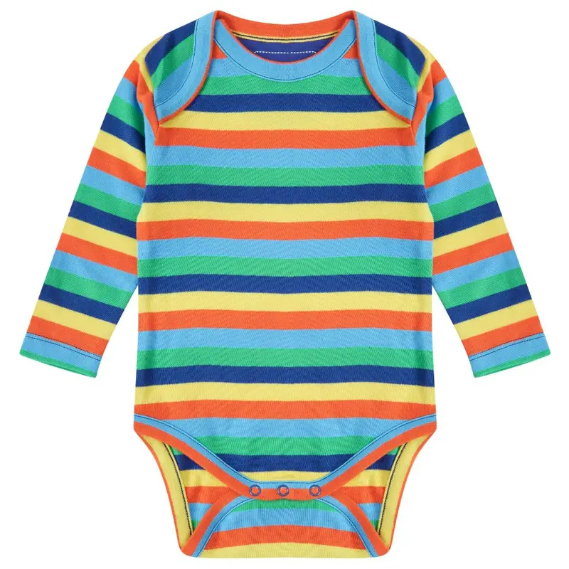 Piccalilly Rainbow Weather Baby Bodysuits 3 Pack 4