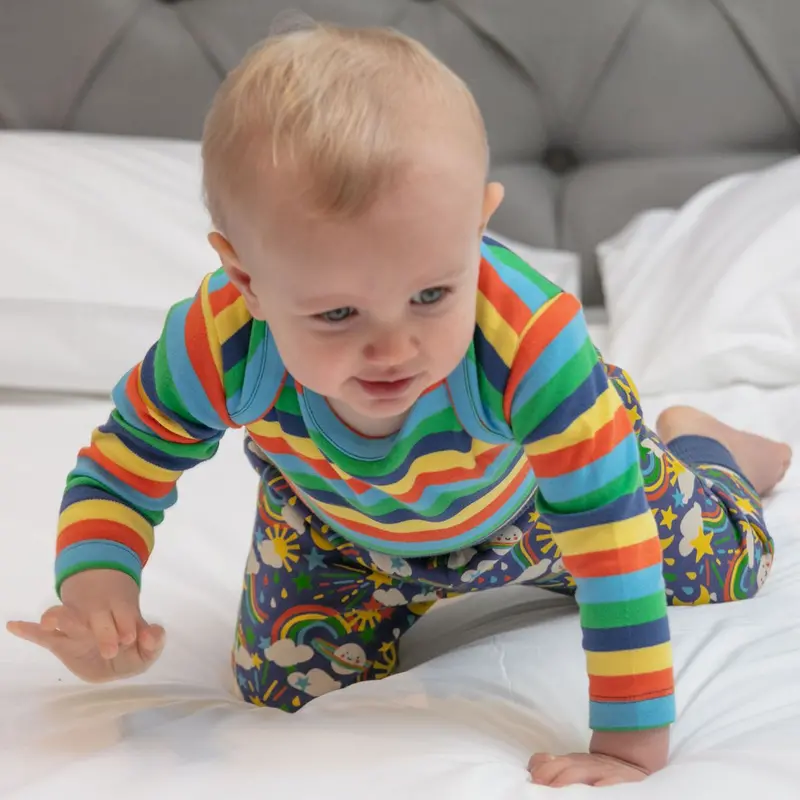 Piccalilly Rainbow Weather Baby Bodysuits 3 Pack 5