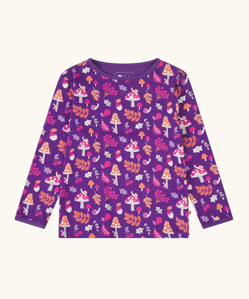 Piccalilly Woodland Treasures Long Sleeve Fitted Top 1