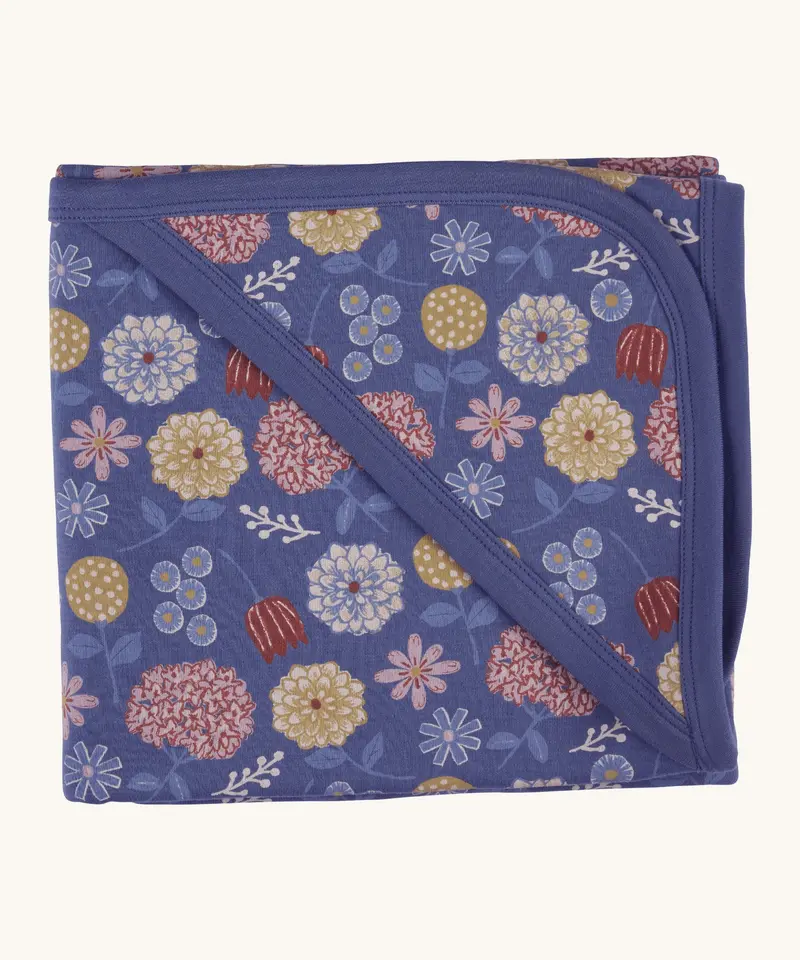 Pigeon Organics Hooded Baby Blanket - Winter Bloom 1