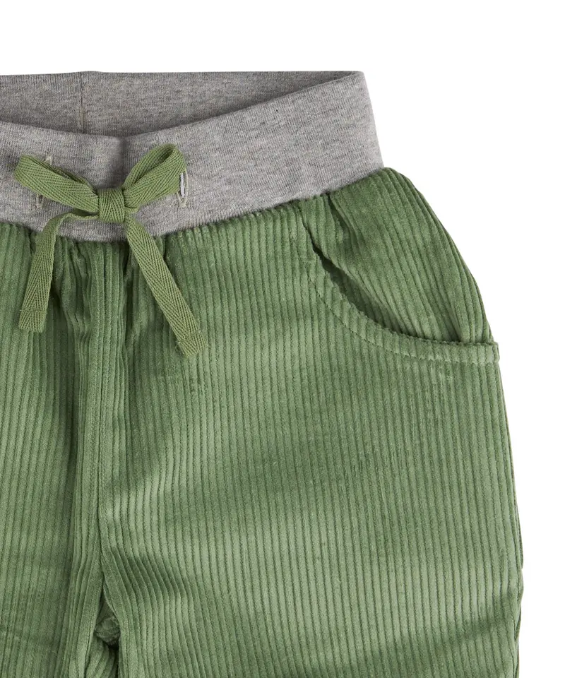 Pigeon Organics Lined Cord Trousers - Green 2