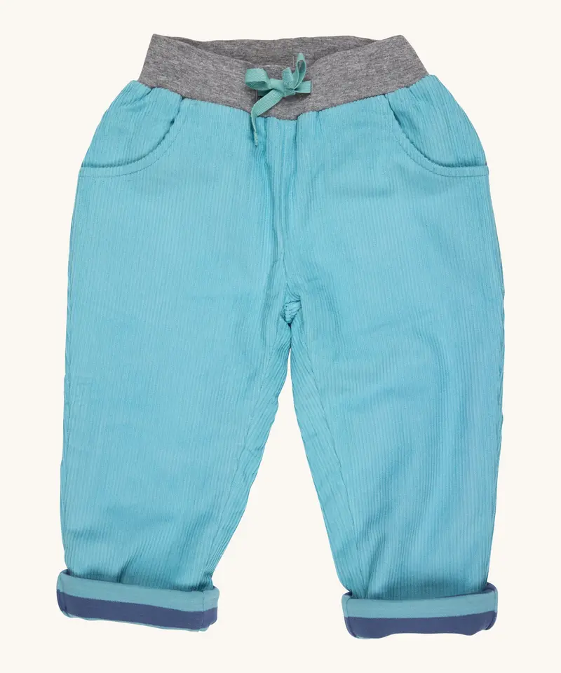 Pigeon Organics Lined Cord Trousers - Turquoise 1