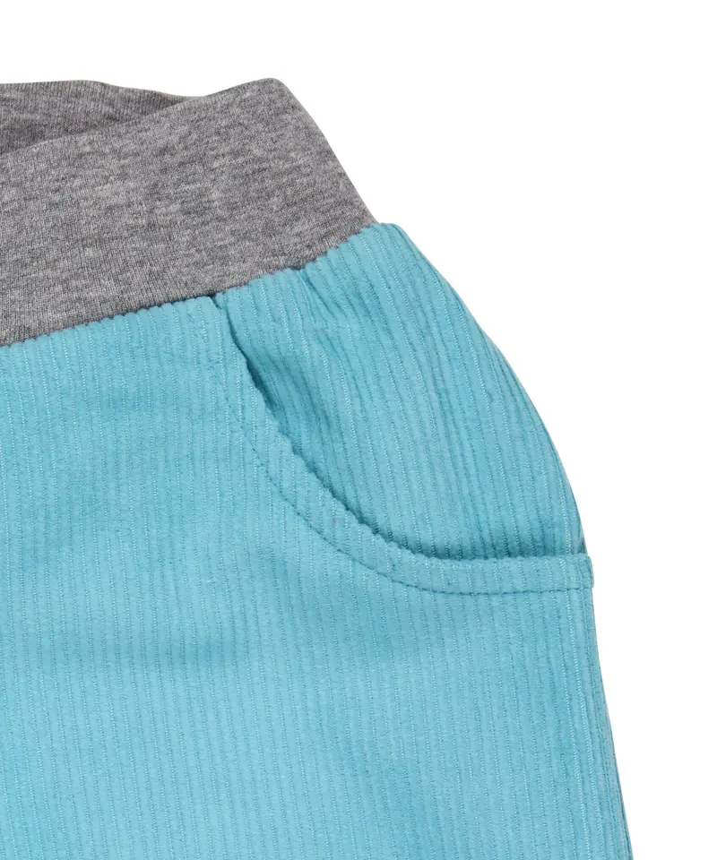 Pigeon Organics Lined Cord Trousers - Turquoise 2
