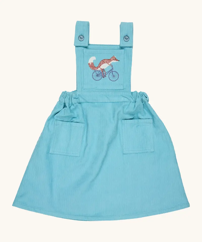 Pigeon Organics Pinafore Dress - Turquoise 1