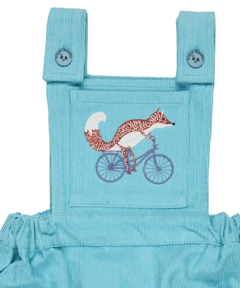 Pigeon Organics Pinafore Dress - Turquoise 4