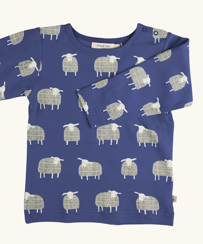 Pigeon Organics Top - Navy Sheep 1