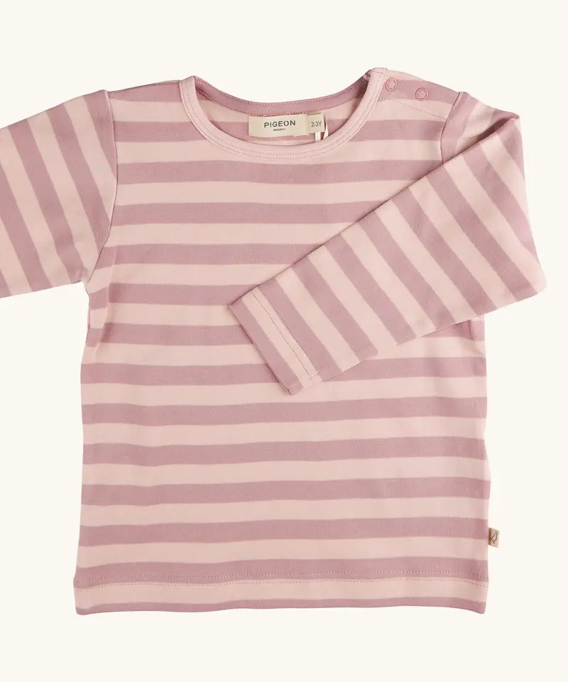 Pigeon Organics Top - Pink Stripe 1