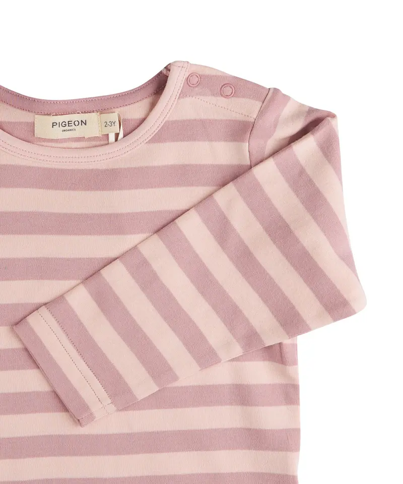 Pigeon Organics Top - Pink Stripe 2