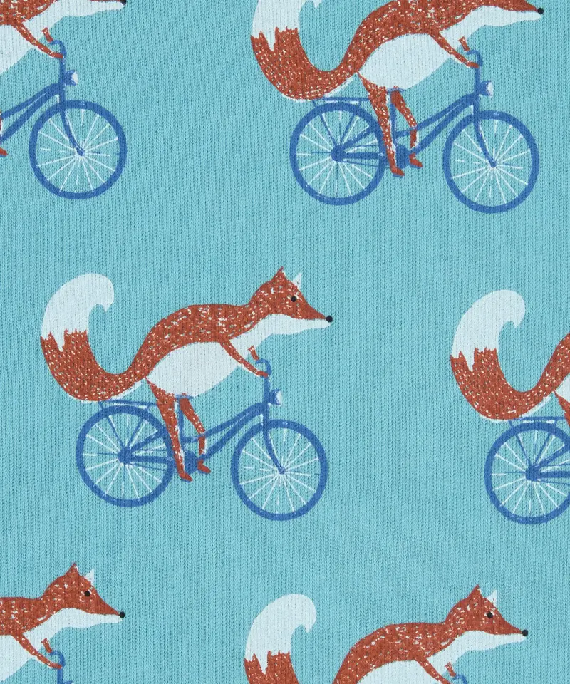 Pigeon Organics Top - Turquoise Cycling Fox 3