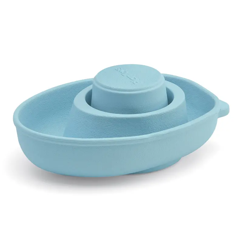 Plan Toys Natural Rubber Boat Bath Toy - Pastel Blue 1