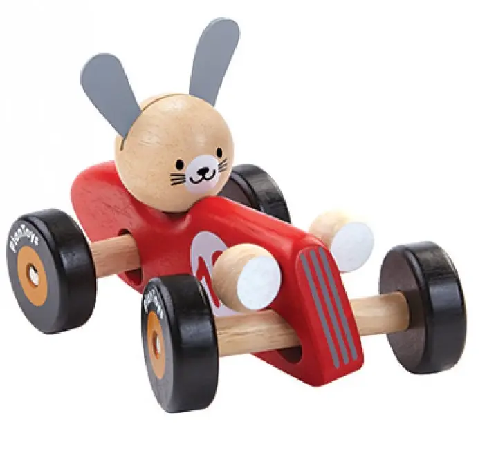 Plan Toys Rabbit Racing Car - Red 1