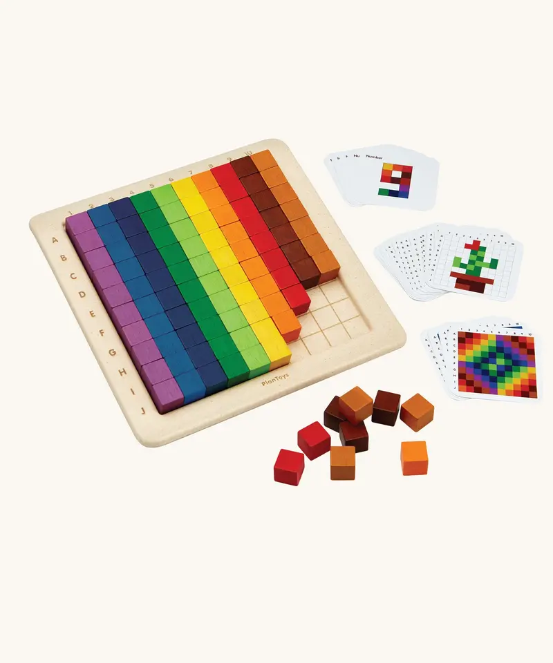 Plantoys 100 Rainbow Counting Cubes 1
