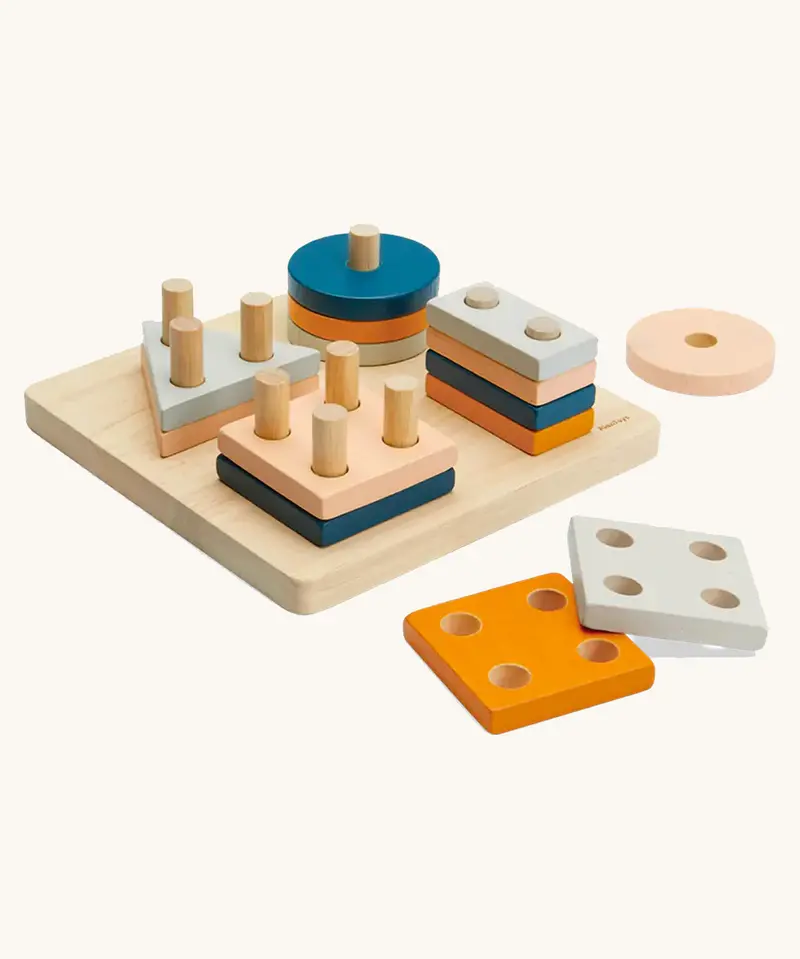 Plantoys Geometric Sorting Board - Orchard 1