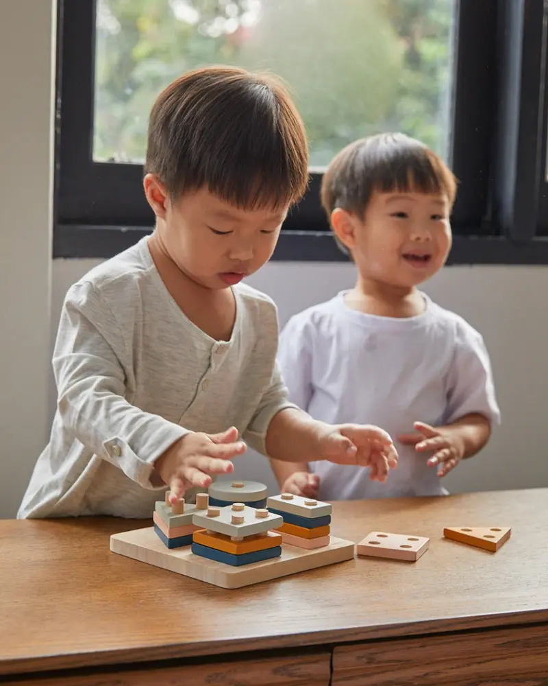 Plantoys Geometric Sorting Board - Orchard 2