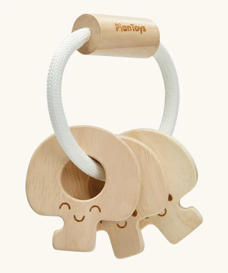 Plantoys Natural Baby Key Rattle 1