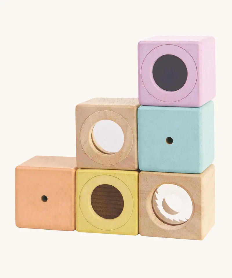 Plantoys Pastel Sensory Blocks 1