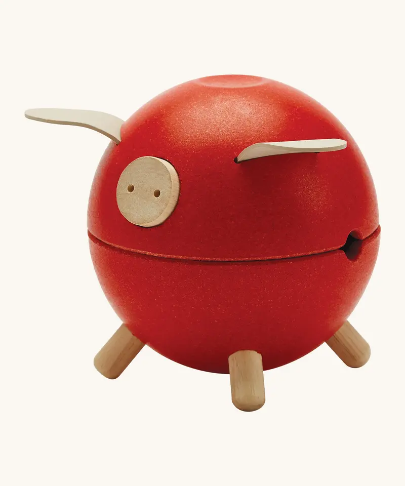 Plantoys Red Piggy Bank 1
