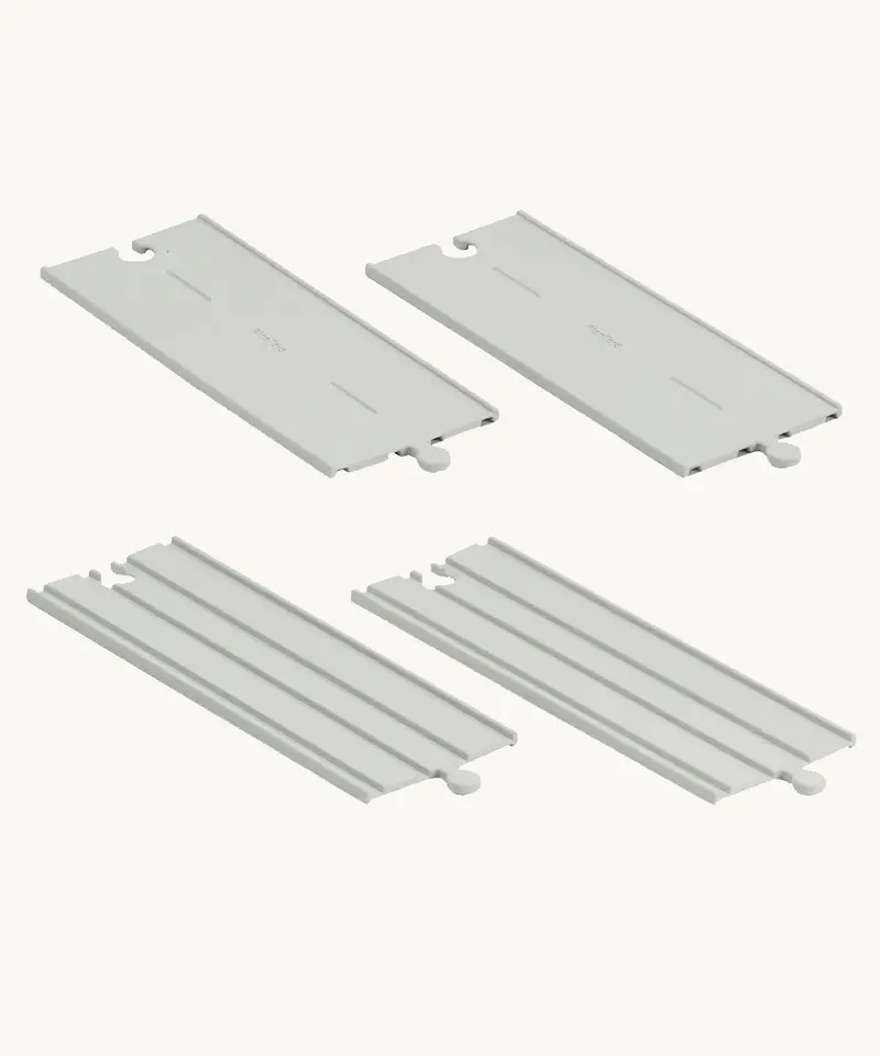 Plantoys Rubber Road And Rail Extension Straights 1