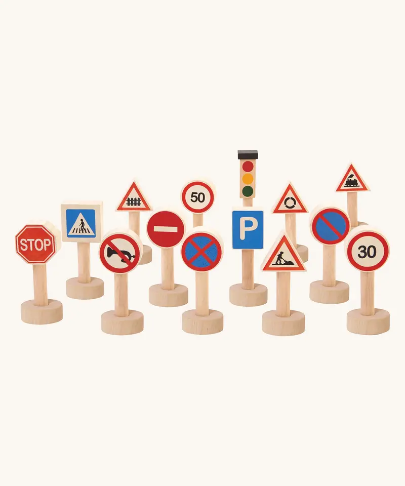 Plantoys Set Of Traffic Signs & Lights Planworld 1